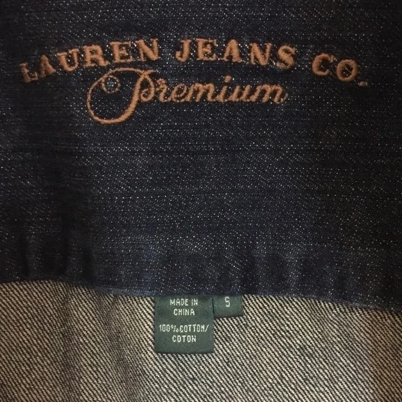 Ralph Lauren Premium denim‎ cropped jean jacket size small - Picture 3 of 6